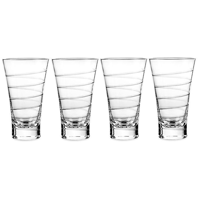 slide 1 of 1, Qualia Vortex Highball Glasses, 4 ct