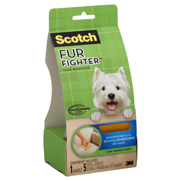 slide 1 of 4, Scotch Fur Fighter Pet Hair Remover for Upholstery, 1 ct