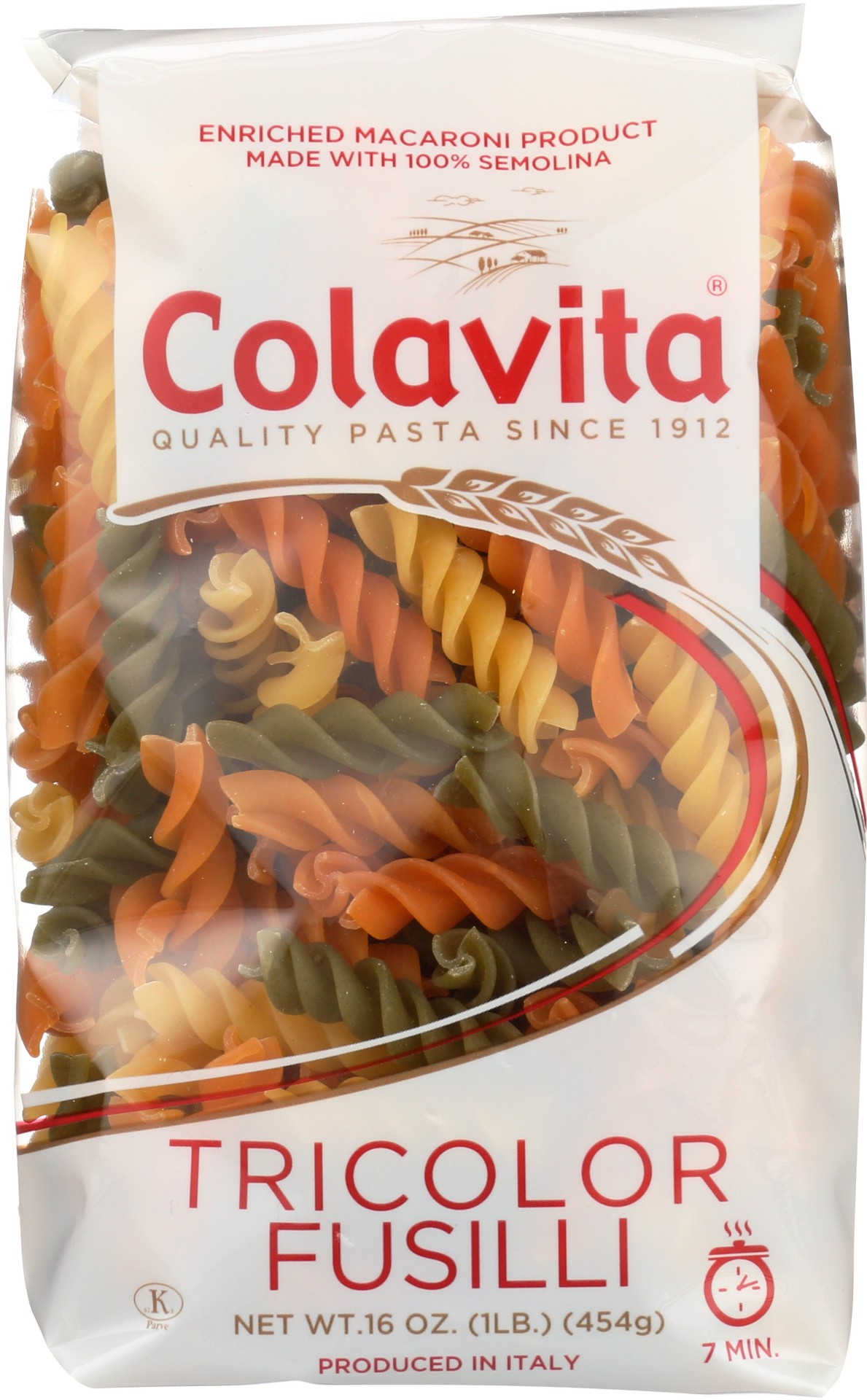 slide 1 of 5, Colavita Tricolor Fusilli Pasta, 1 lb