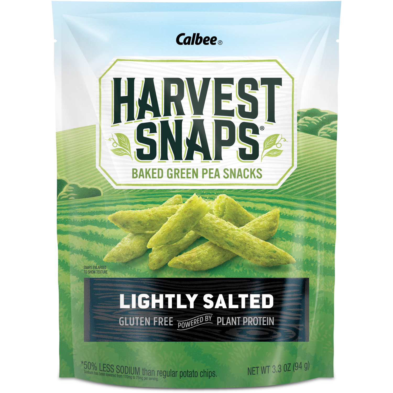 slide 1 of 2, Harvest Snaps Lightly Salted Baked Green Pea Snacks 3.3 oz, 3.3 oz