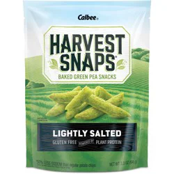 CALBEE Harvest Snaps Green Pea Snack Crisps Lightly Salted, 3.3 Oz