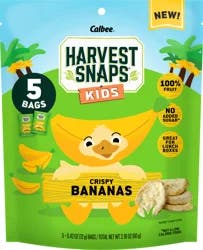 Harvest Snaps Kids Crispy Bananas, 5-0.42 Oz Bags