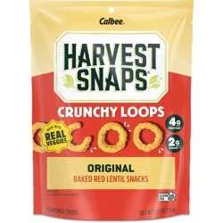 Calbee Harvest Snaps Crunchy Loops Original Baked Red Lentil Snack Crisps