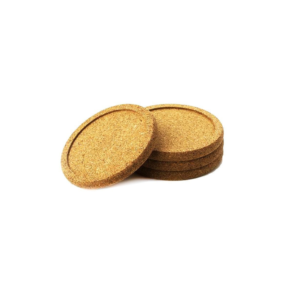 slide 1 of 2, Natural Home Cork Coasters, 4 ct