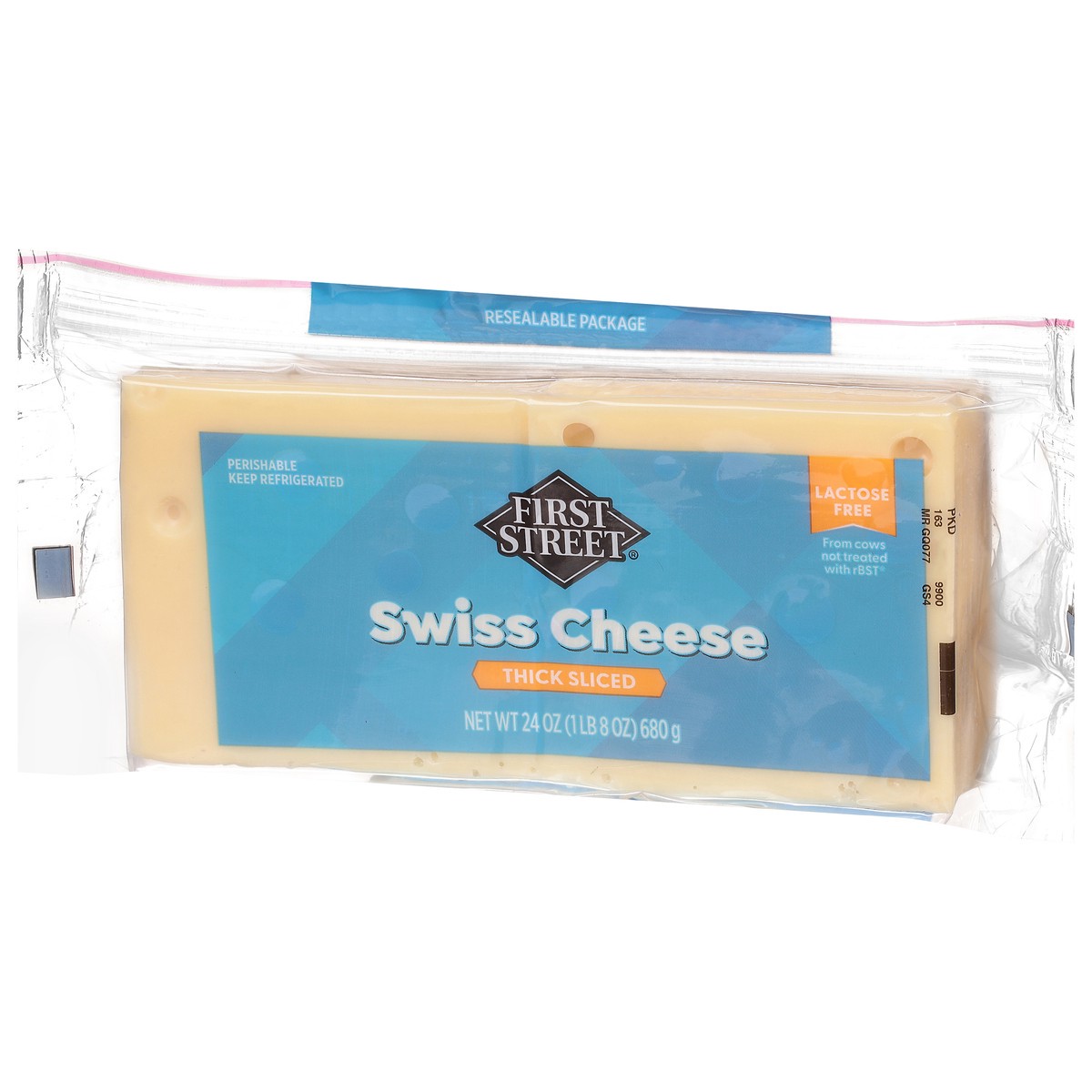 slide 4 of 4, First Street Sliced Swiss Cheese, 24 oz