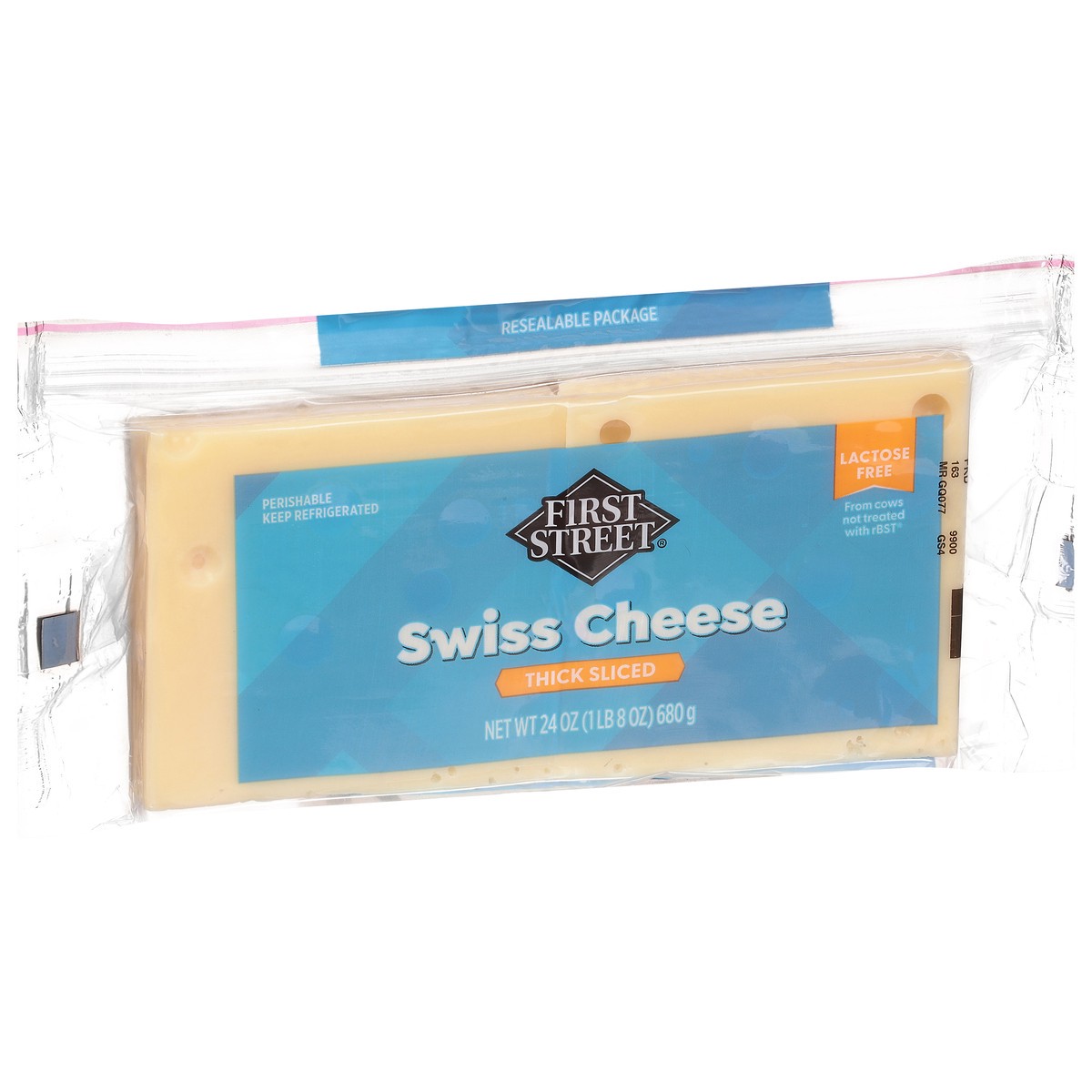 slide 2 of 4, First Street Sliced Swiss Cheese, 24 oz