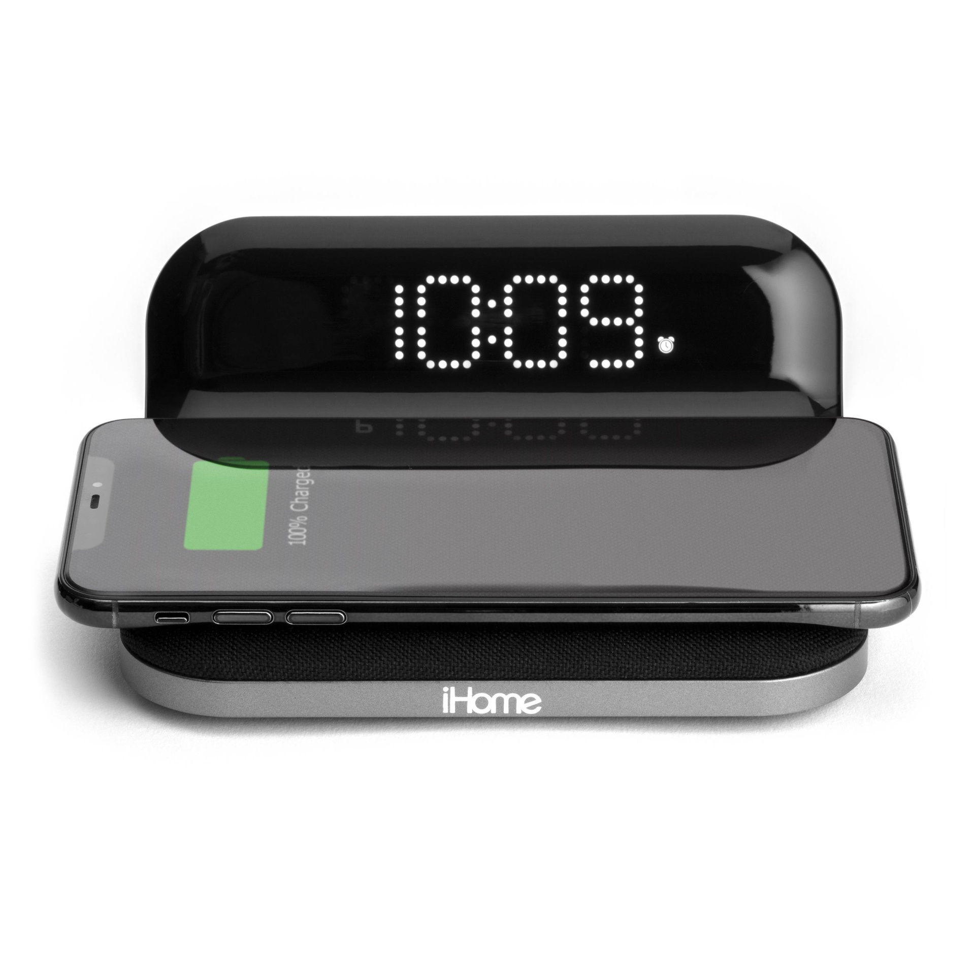 slide 1 of 14, iHome Wireless Charging Alarm Clock, 1 ct