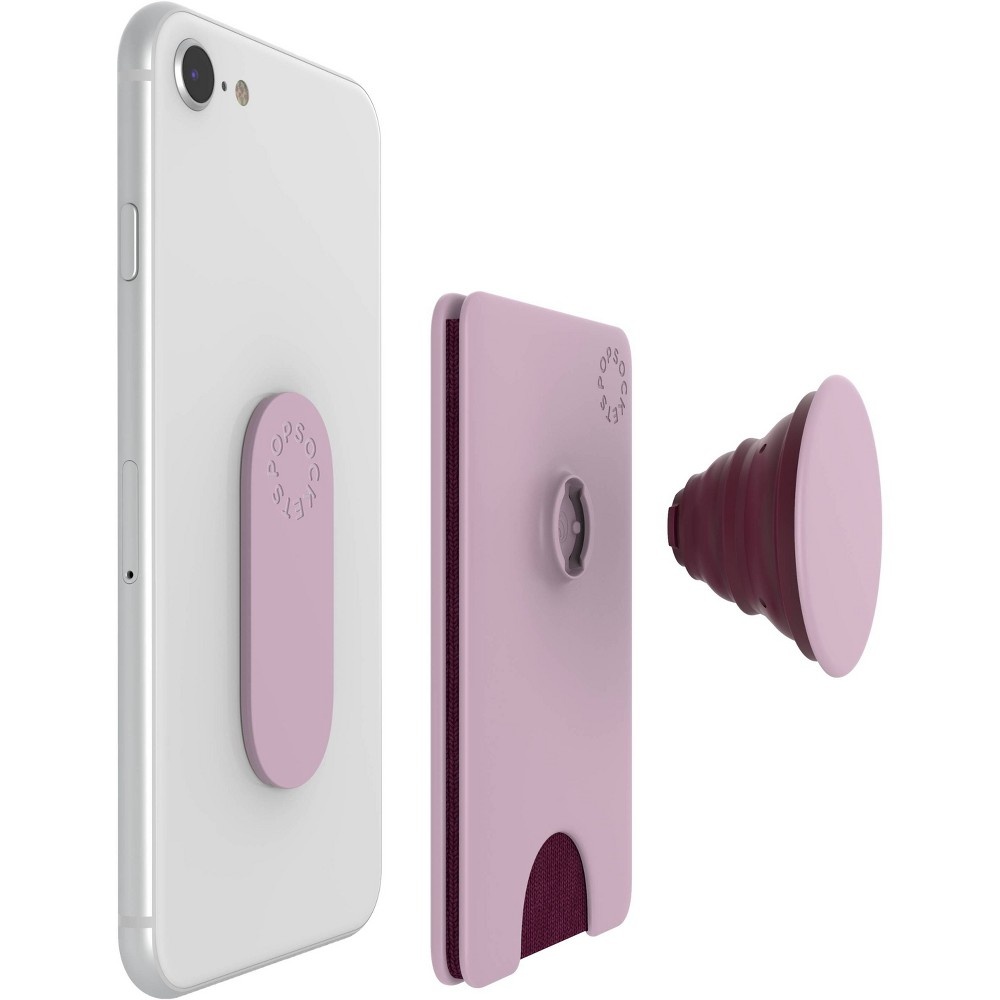 slide 3 of 5, PopSockets PopWallet+ (with PopGrip Cell Phone Grip & Stand) - Blush Pink, 1 ct