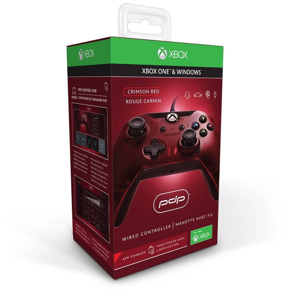 slide 4 of 5, PDP Wired Controller for Xbox One - Crimson Red, 1 ct