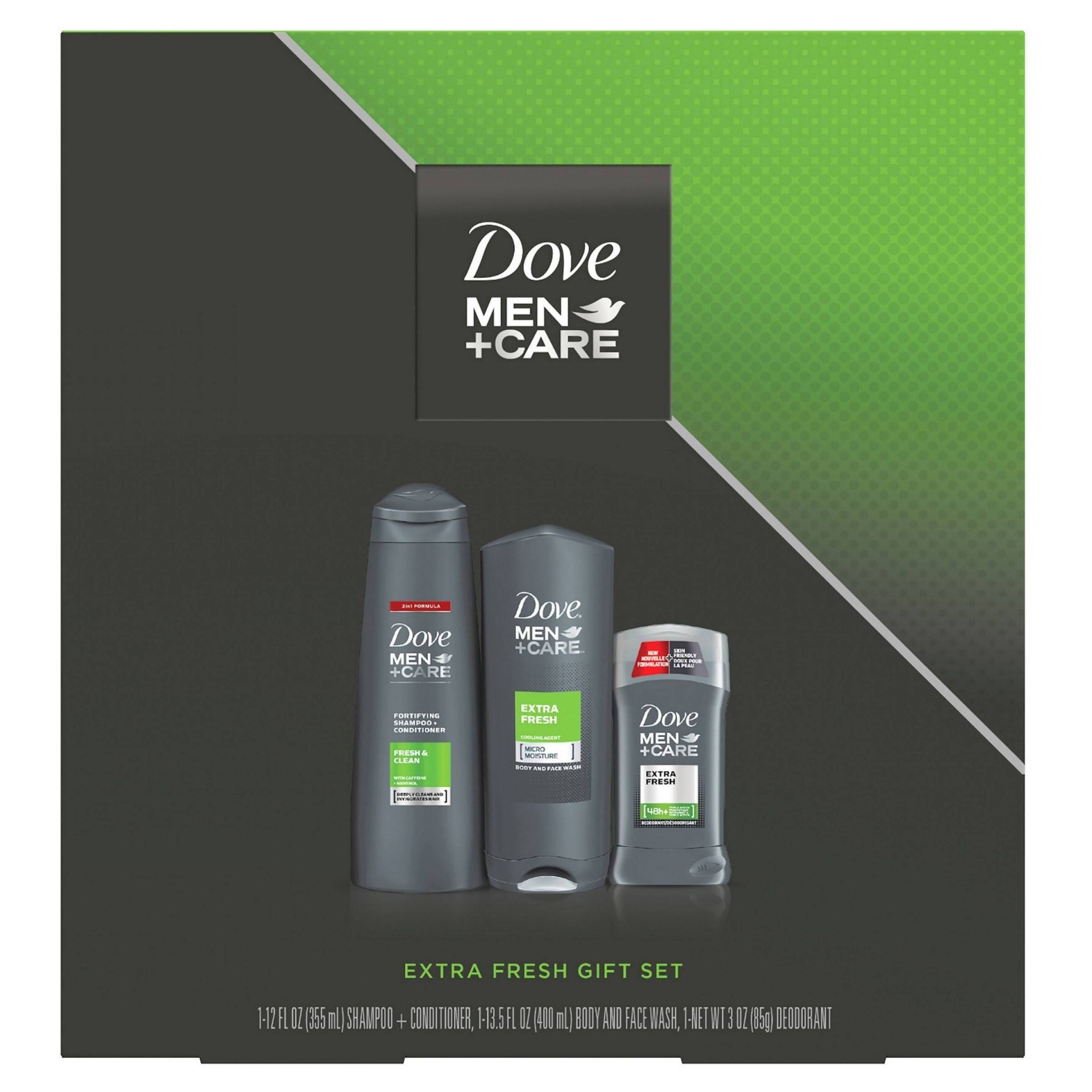 slide 1 of 6, Dove Men + Care Fresh Bath And Body Set, 3 ct