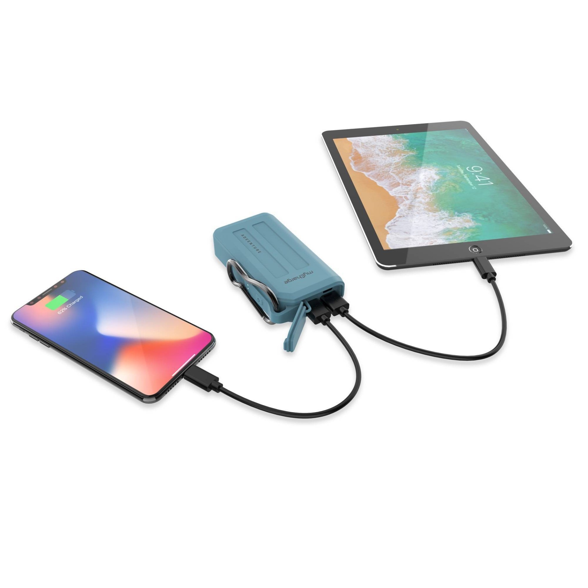 slide 1 of 2, myCharge Adventure H2O Plus 6700mAh Portable Charger - Teal, 1 ct