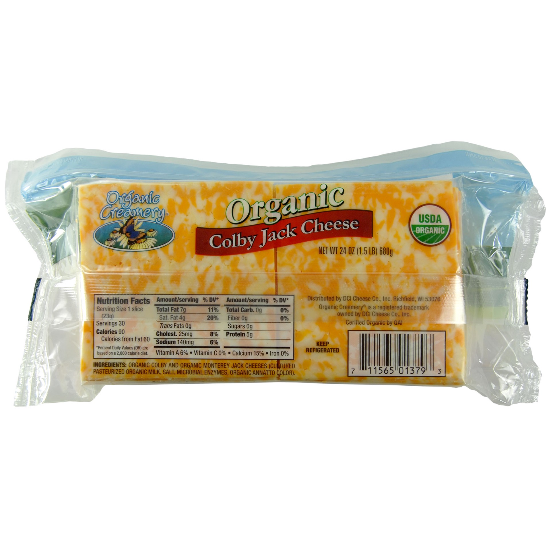 slide 2 of 2, Saputo Cheese Usa Organic Creamery Organic Colby Jack Cheese, 1.5 lbs, 