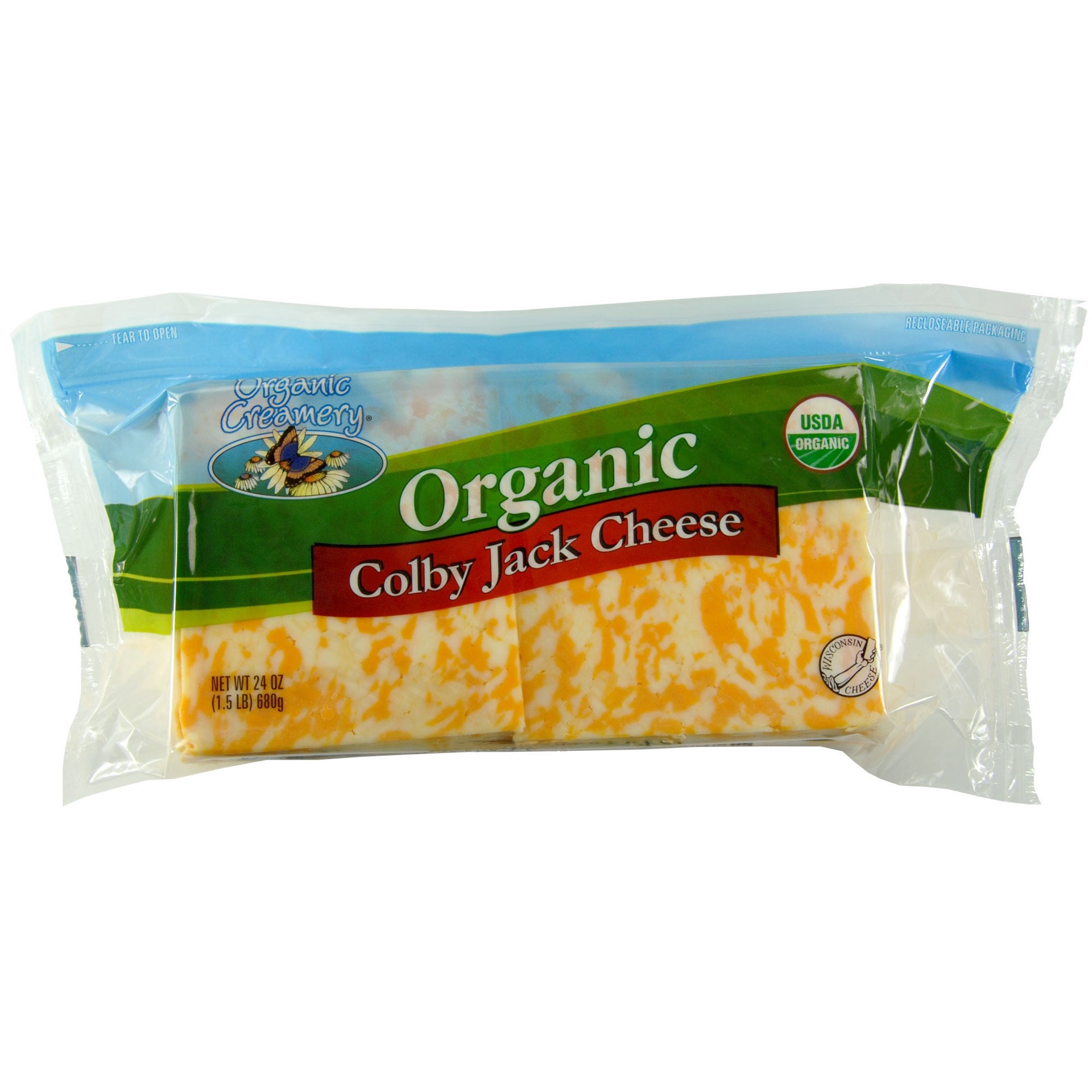 slide 1 of 2, Saputo Cheese Usa Organic Creamery Organic Colby Jack Cheese, 1.5 lbs, 