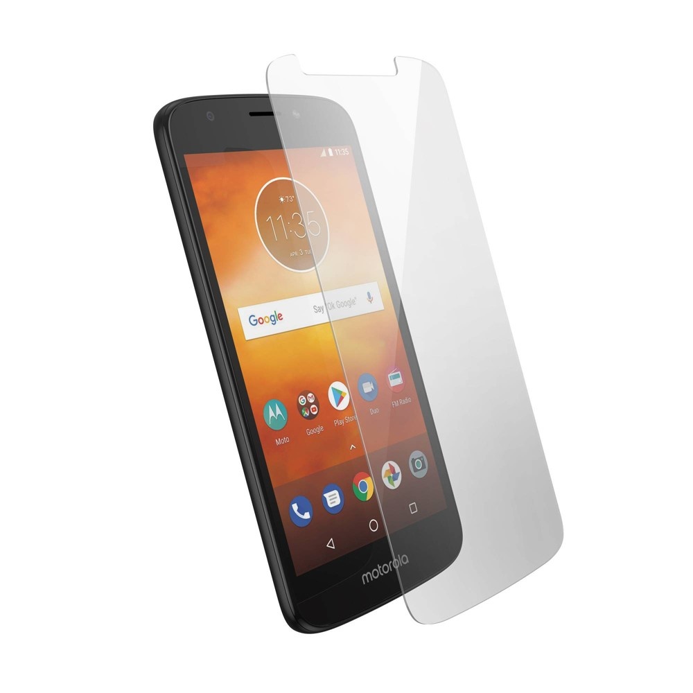 slide 3 of 4, Speck Moto E5 Play ShieldView Glass Screen Protector, 1 ct