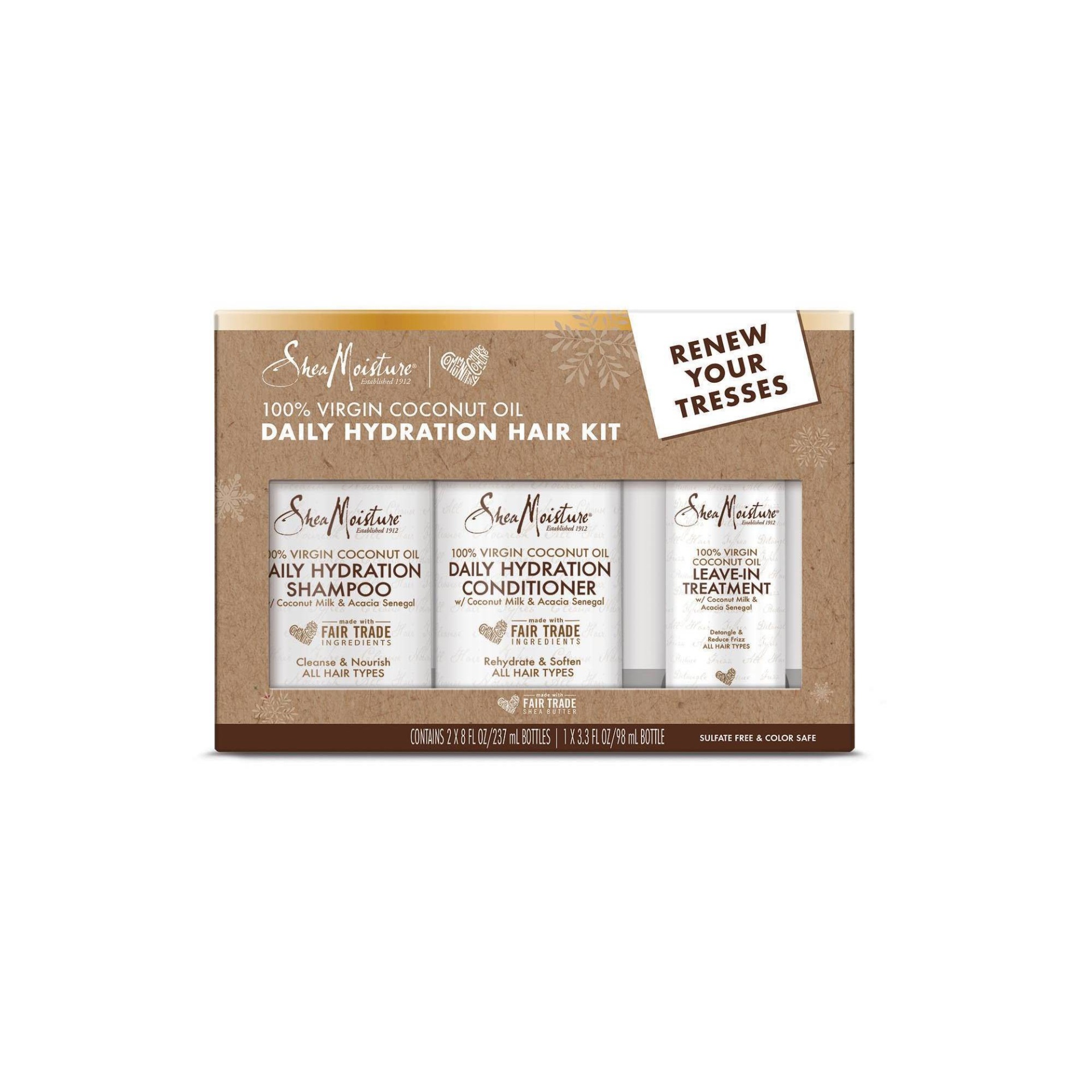 slide 1 of 4, SheaMoisture 100% Virgin Coconut Oil Daily Hydration Hair Kit, 1 ct