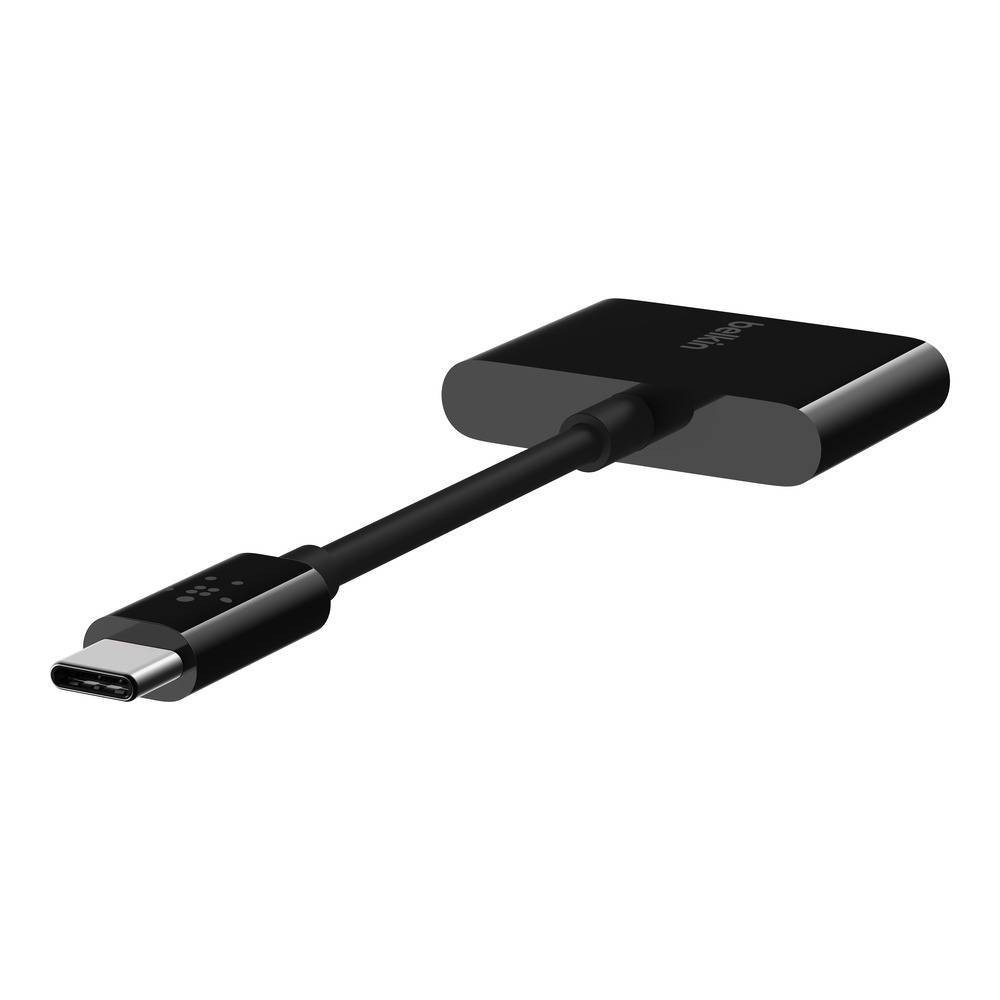 slide 4 of 6, Belkin RockStar Audio Aux & USB-C Charge Adapter - Black, 1 ct