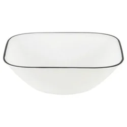 Corelle Square Simple Lines 22-Ounce Bowl - White/Black