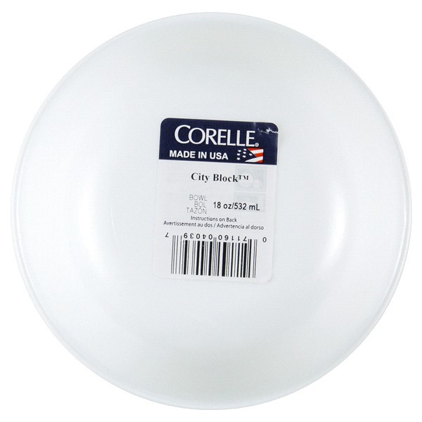 slide 8 of 9, Corelle Livingware City Block Bowl - Black & White, 18 oz