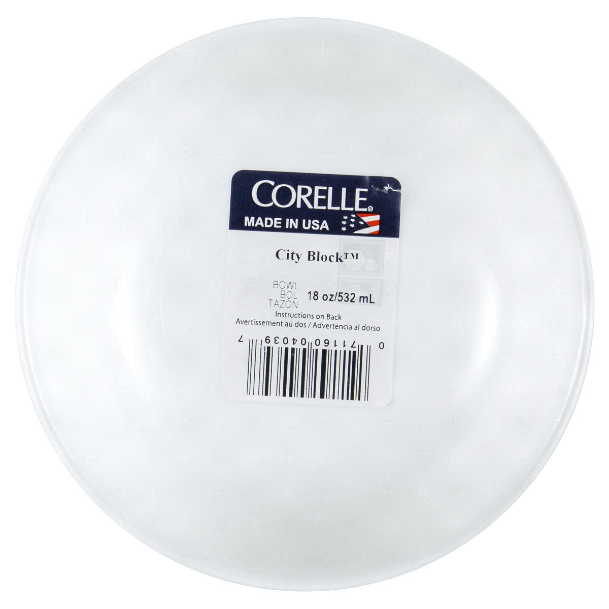 slide 4 of 9, Corelle Livingware City Block Bowl - Black & White, 18 oz