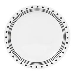 Corelle Livingware City Block Lunch Plate - White/Black