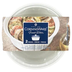 Corningware French White Round Casserole w/ Glass Lid