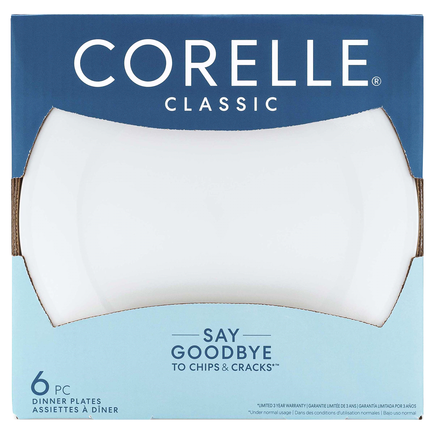 slide 1 of 2, Corelle Vitrelle Dinner Plates - White, 6 ct; 10.8 in