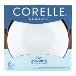 Corelle Livingware Winter Frost Vitrelle Cereal Bowls White