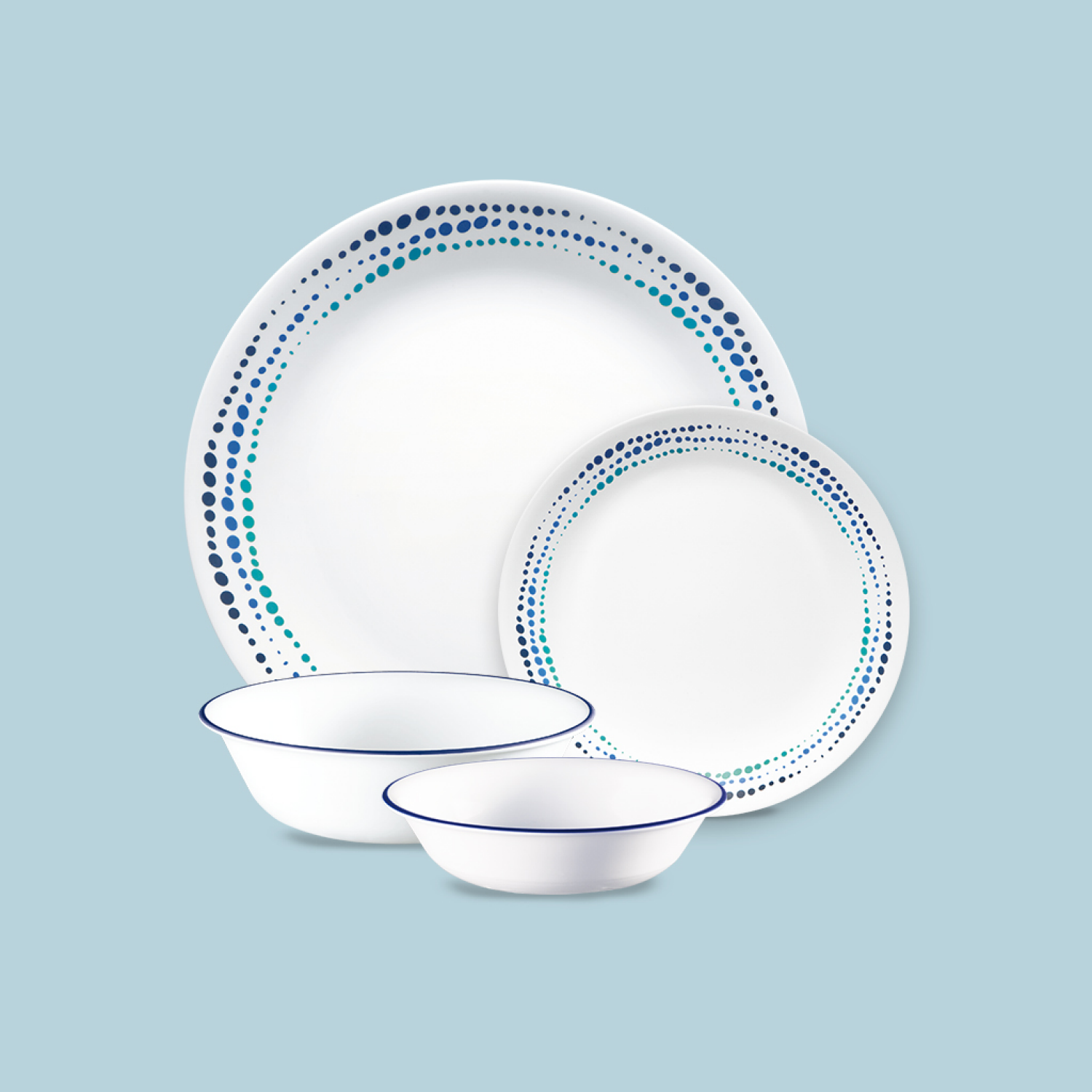slide 1 of 1, Corelle Livingware 16-Piece Ocean Blues Dinnerware Set, Service for 4., 1 ct