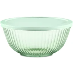 Pyrex Colors Sculpted/Tinted Dreams 2.3qtMixing Bowl with Green Plastic Cover