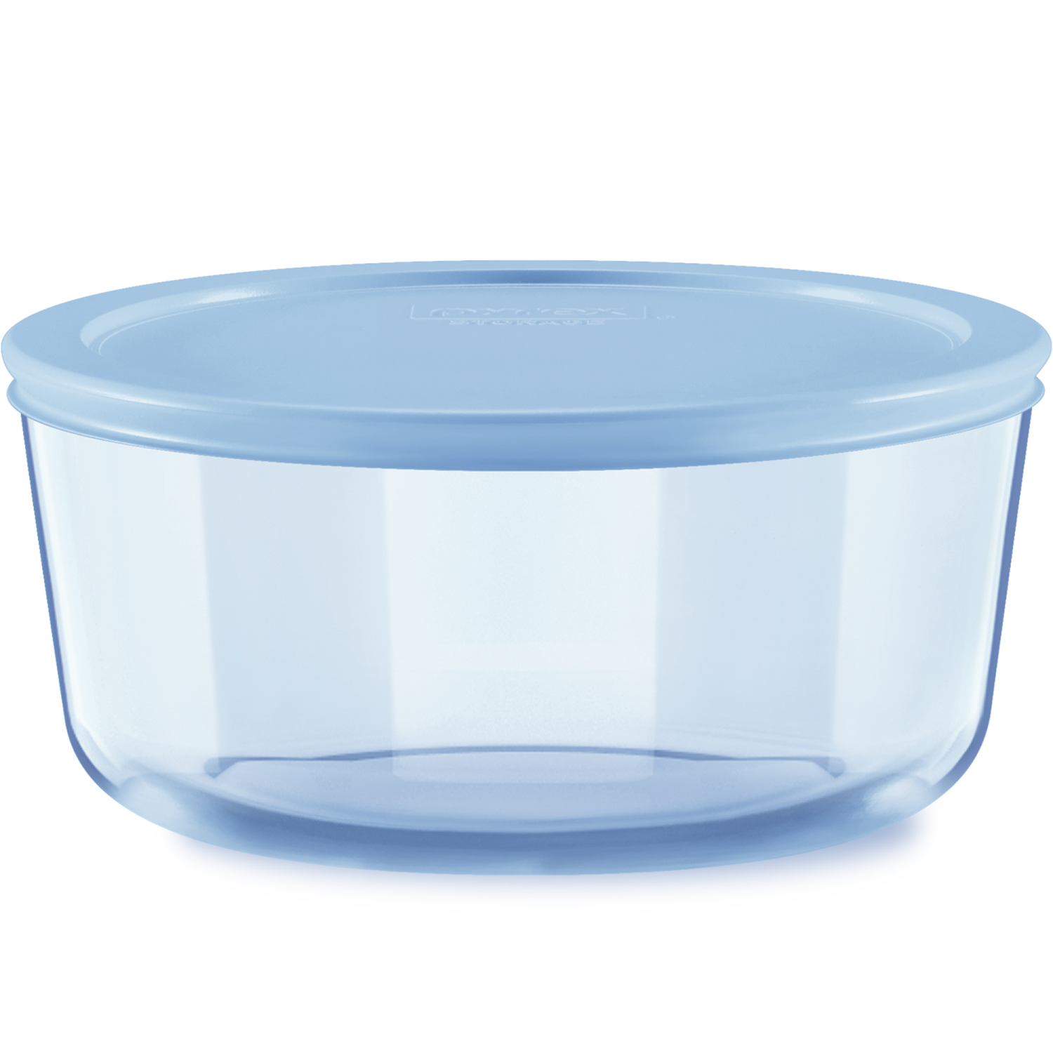 slide 2 of 3, Pyrex Simply Store Colors Tinted 7 Cup Round, Blue with Plastic Cover, 1 ct