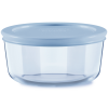 slide 2 of 5, Pyrex Simply Store Blue Tinted 2 Cup Round Bowl with Plastic Cover, 1 ct