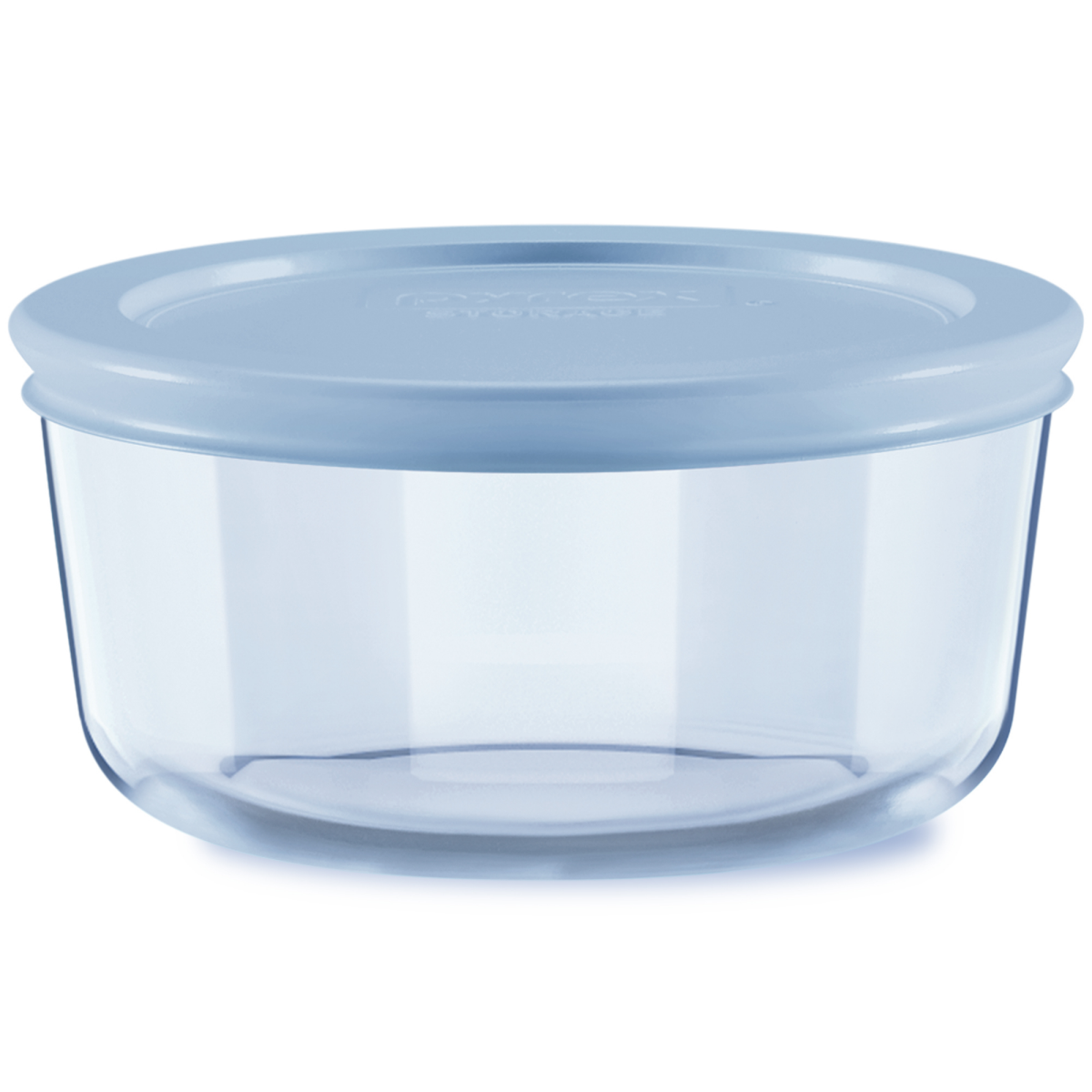 slide 5 of 5, Pyrex Simply Store Blue Tinted 2 Cup Round Bowl with Plastic Cover, 1 ct