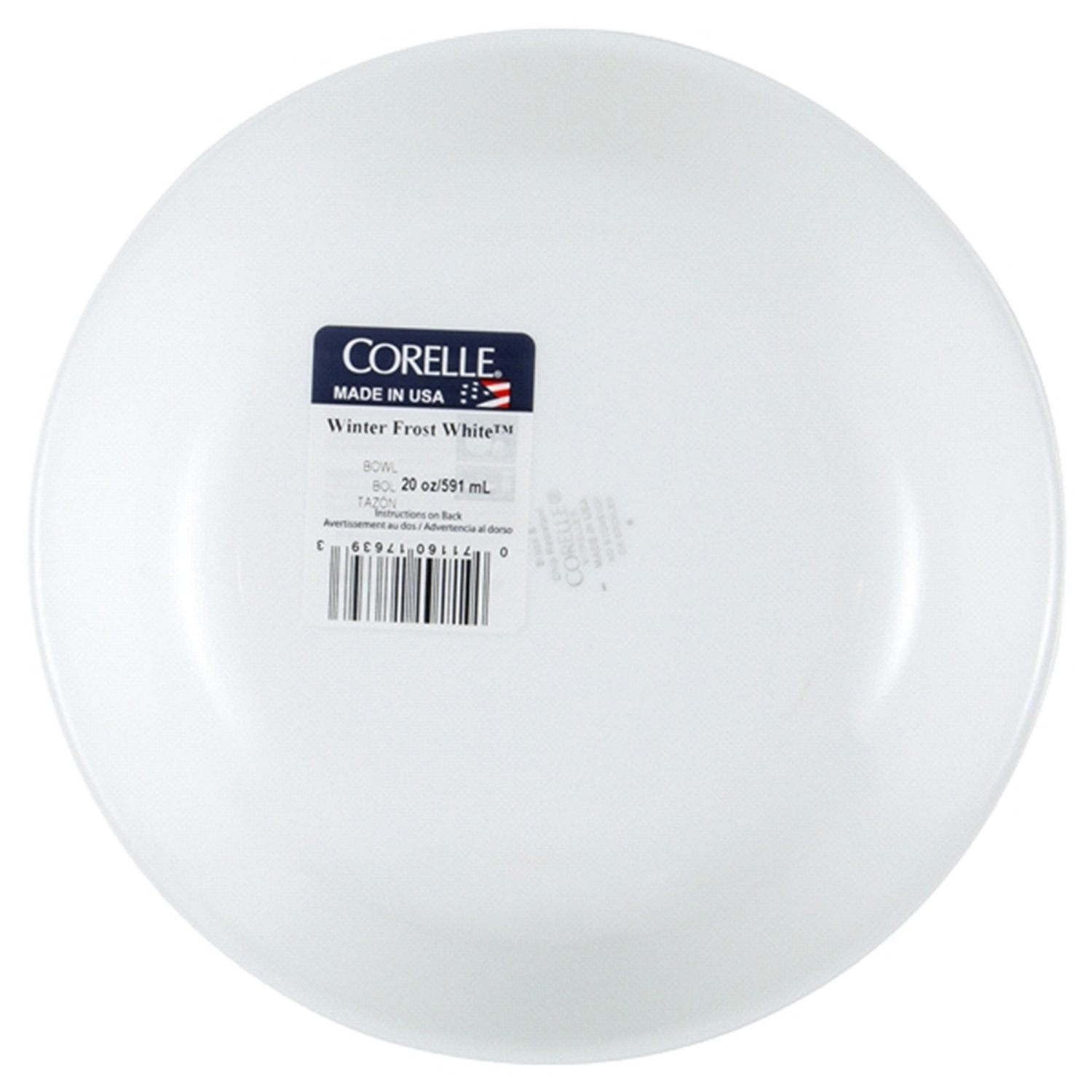 slide 2 of 3, Corelle Bowl Winter Frost White, 20 oz