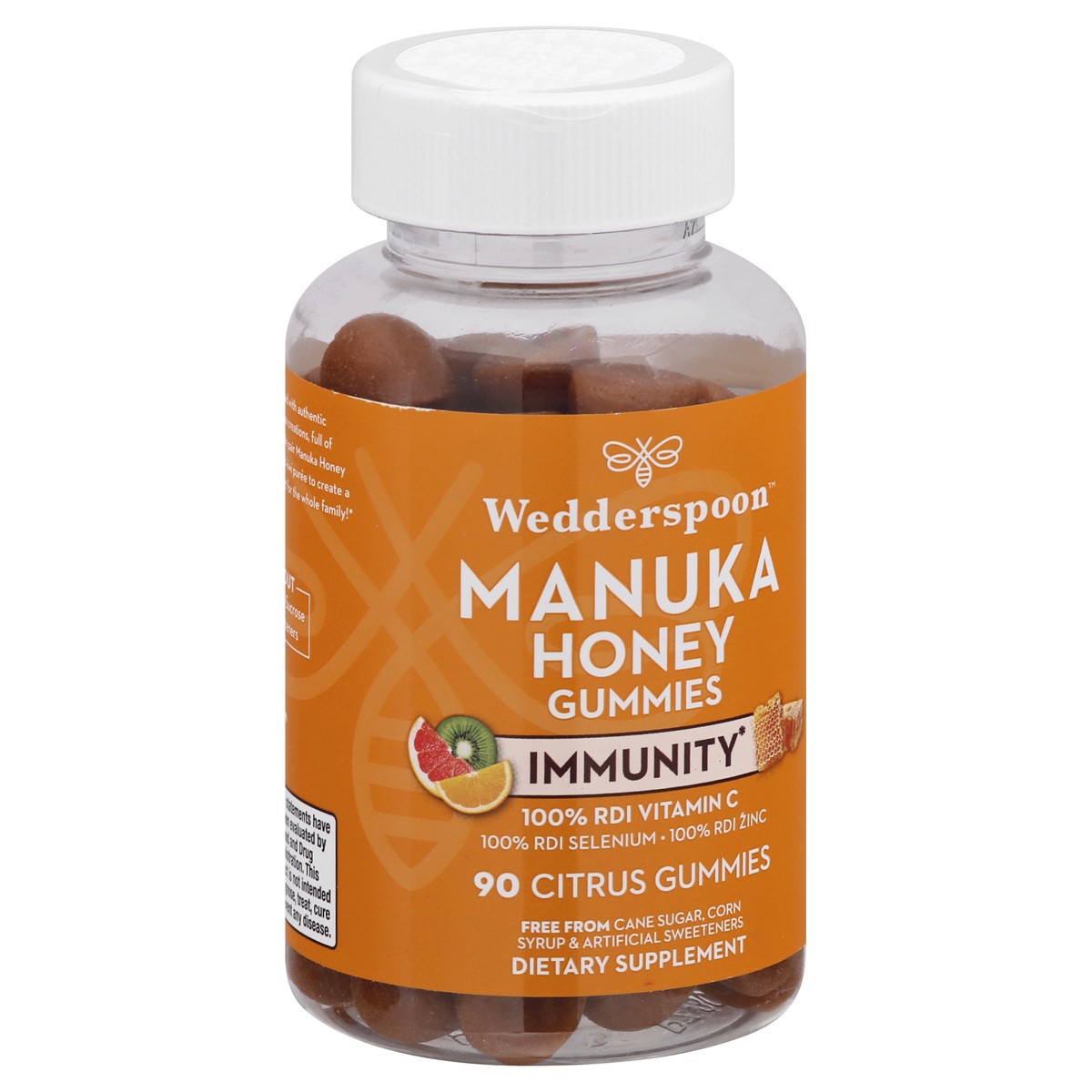 slide 6 of 9, Wedderspoon Manuka Gummies Citrus, 90 ct