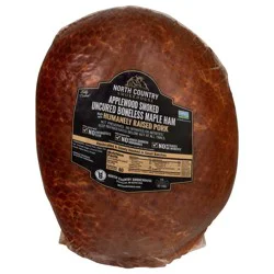 North Country Smokehouse Uncured Boneless Applewood Smoked Maple Ham - 1 ea