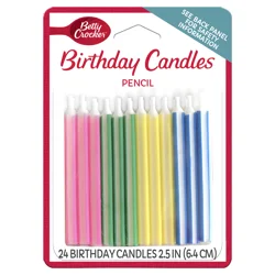 Betty Crocker 2.5 Inch Pencil Birthday Candles 24 ea