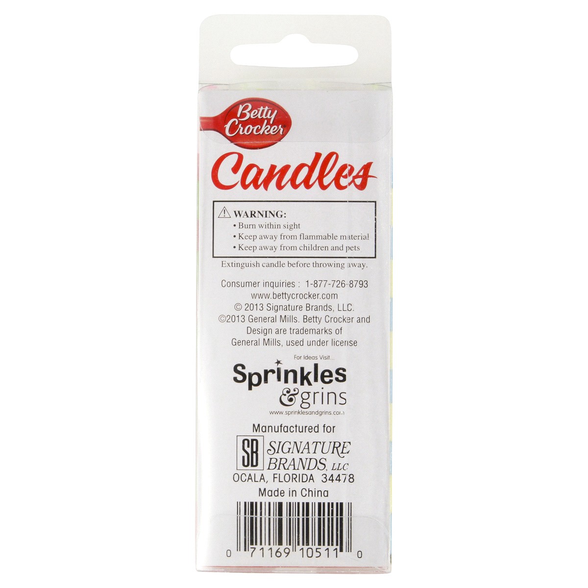 slide 2 of 2, Betty Crocker 4.25 Inch Stacked Stripes Birthday Candles 12 ea, 12 ct