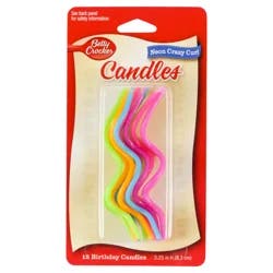 Betty Crocker 3.25 Inch Neon Crazy Curl Birthday Candles 12 ea