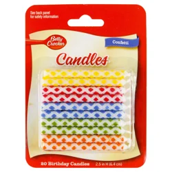 Betty Crocker 2.5 Inch Confetti Birthday Candles 20 ea