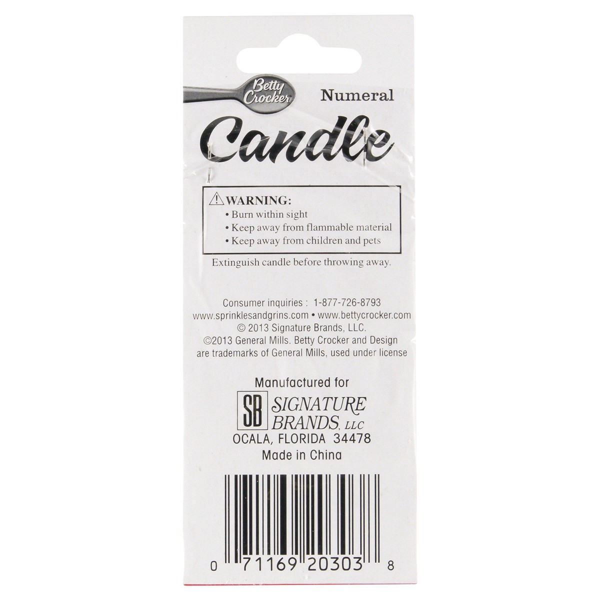 slide 2 of 2, Betty Crocker Birthday Candle, 1 ct