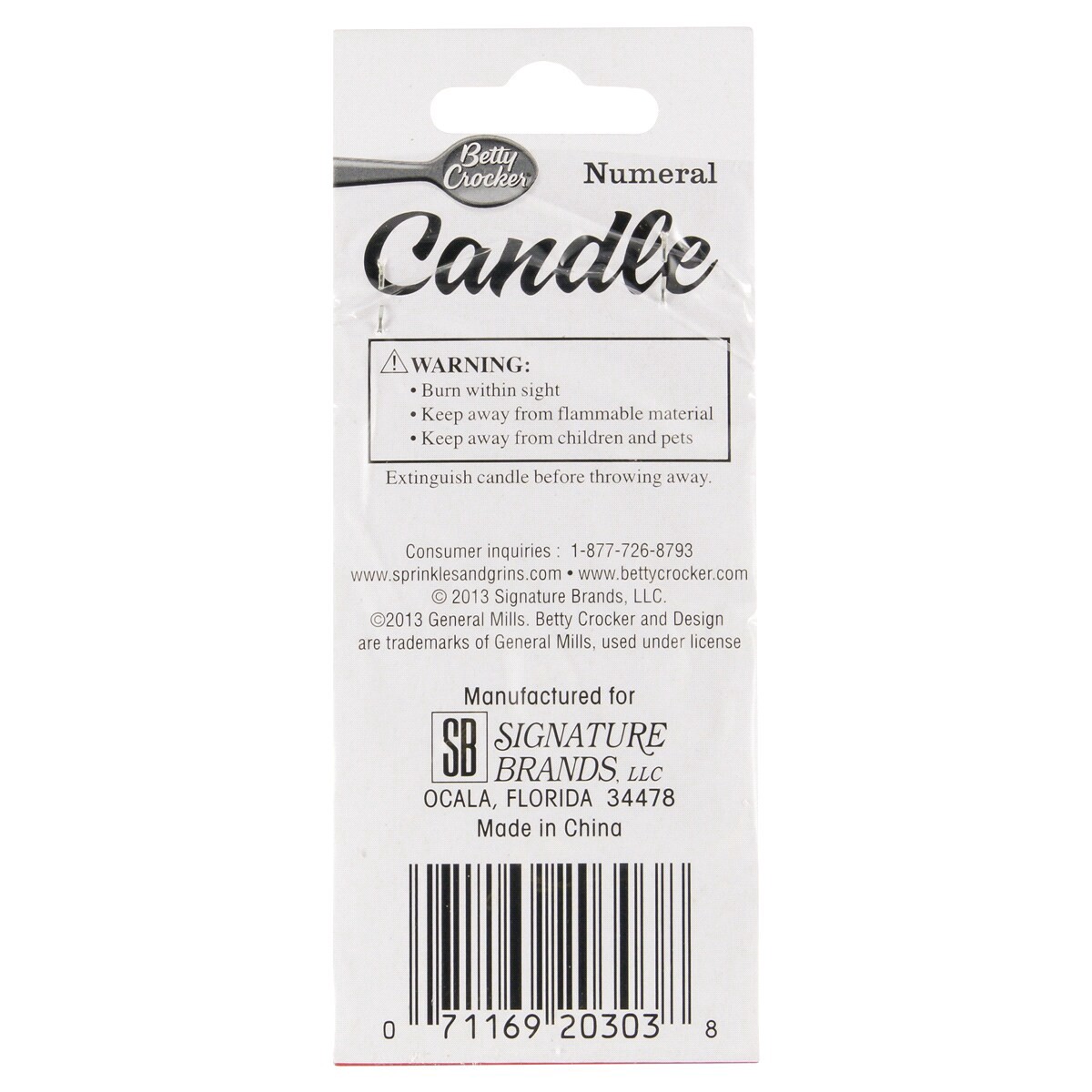 slide 2 of 2, Betty Crocker Birthday Candle, 1 ct