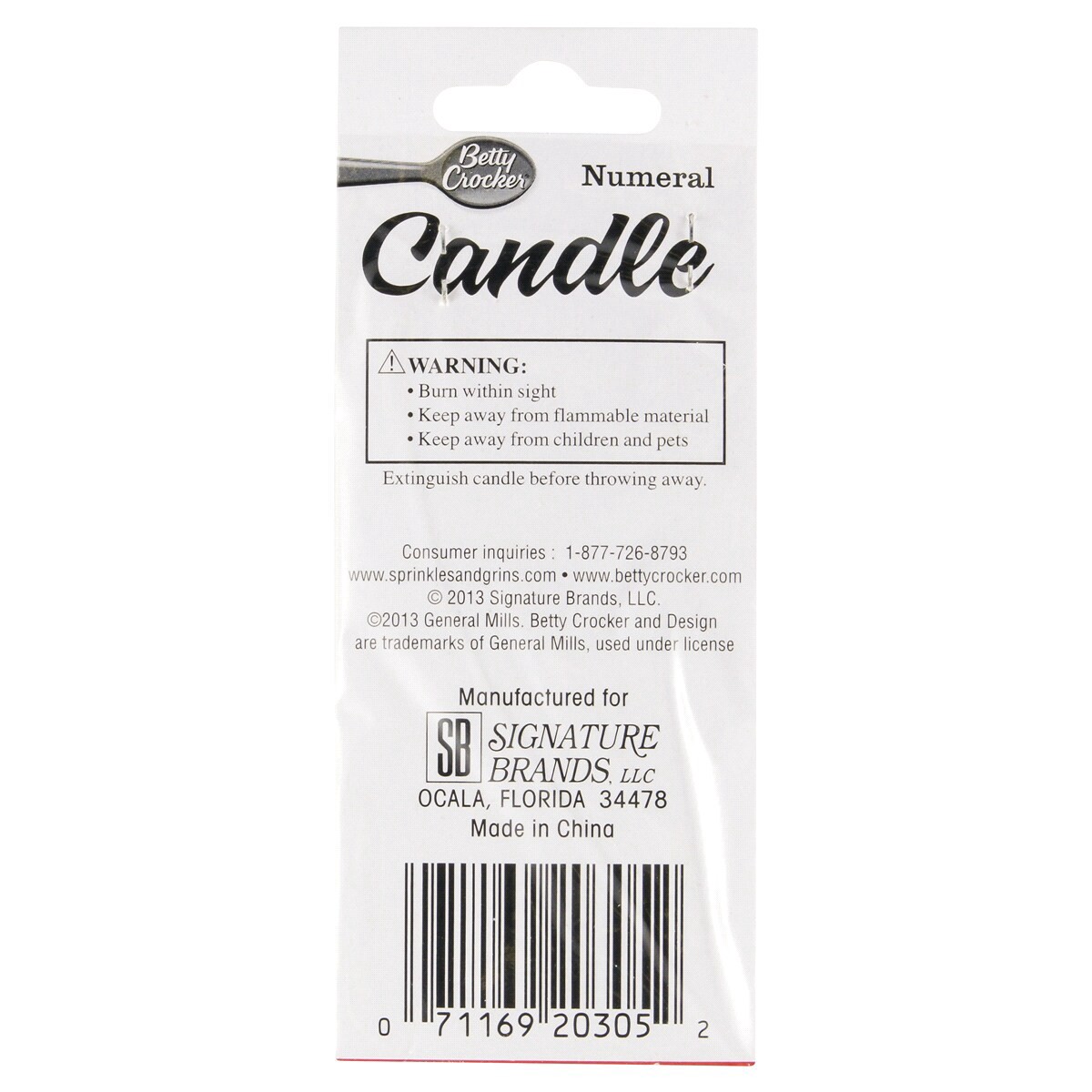 slide 2 of 2, Betty Crocker Birthday Candle, 1 ct