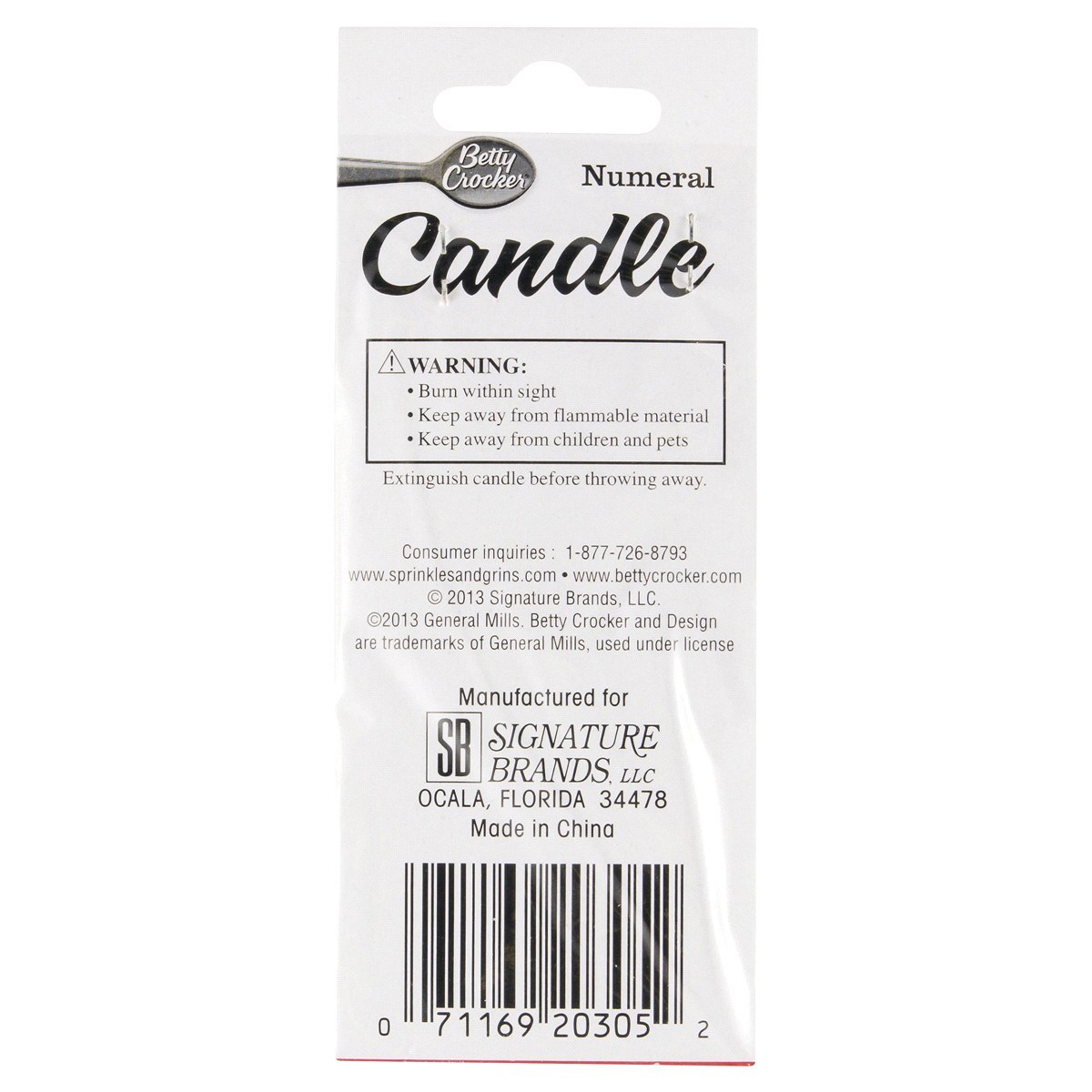 slide 2 of 2, Betty Crocker Birthday Candle, 1 ct