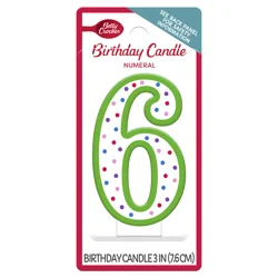 Betty Crocker Candles Birthday Numeral 6 - 1 Count