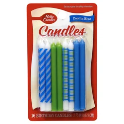 Betty Crocker Cool in Blue Birthday Candles 16 Each