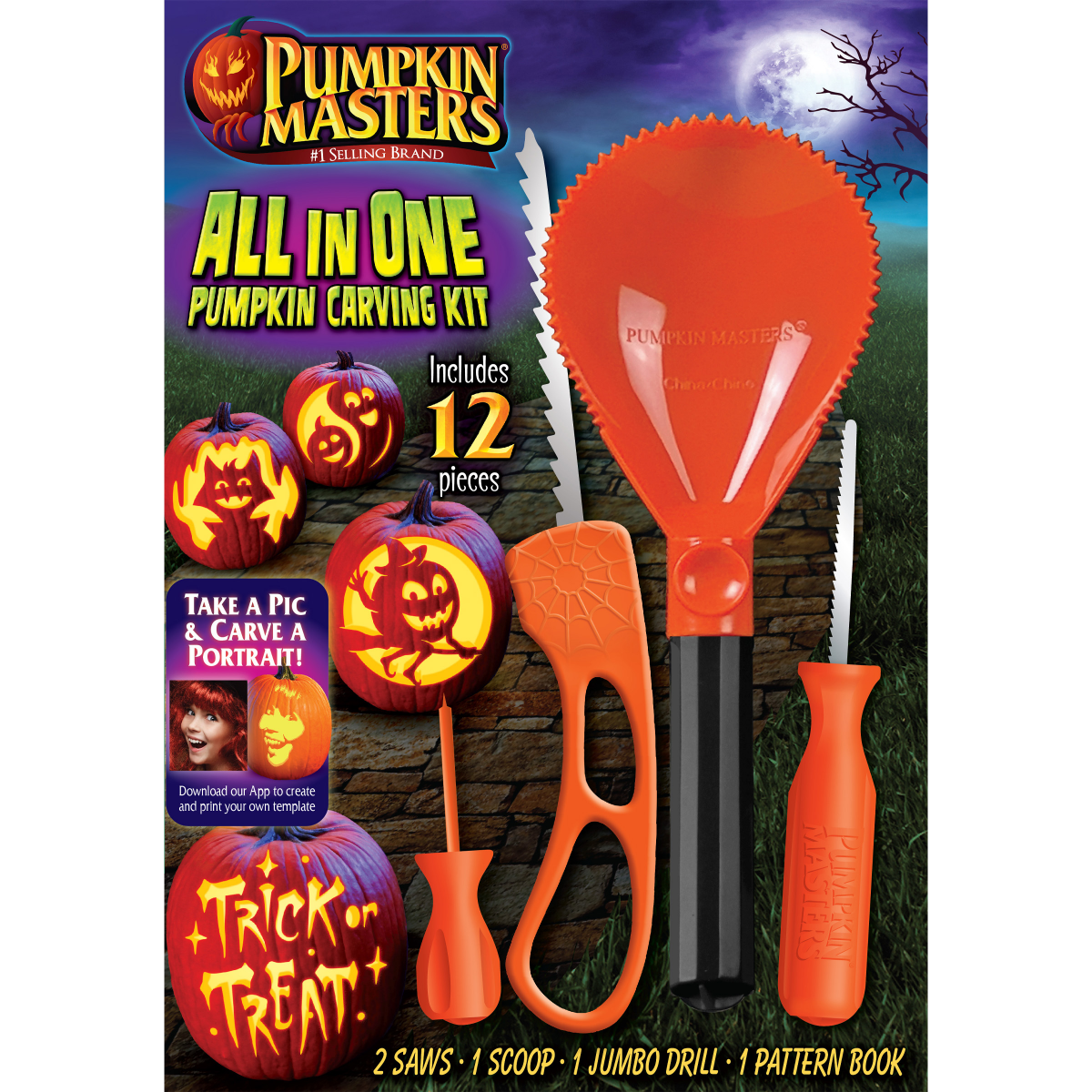 slide 1 of 1, Pumpkin Masters All in One Pumpkin Carving Kit 12 ea, 1 ct
