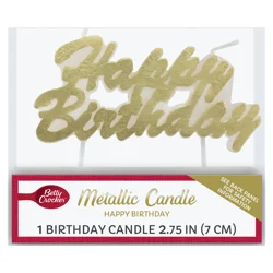 Betty Crocker Metallic Candle Happy Birthday