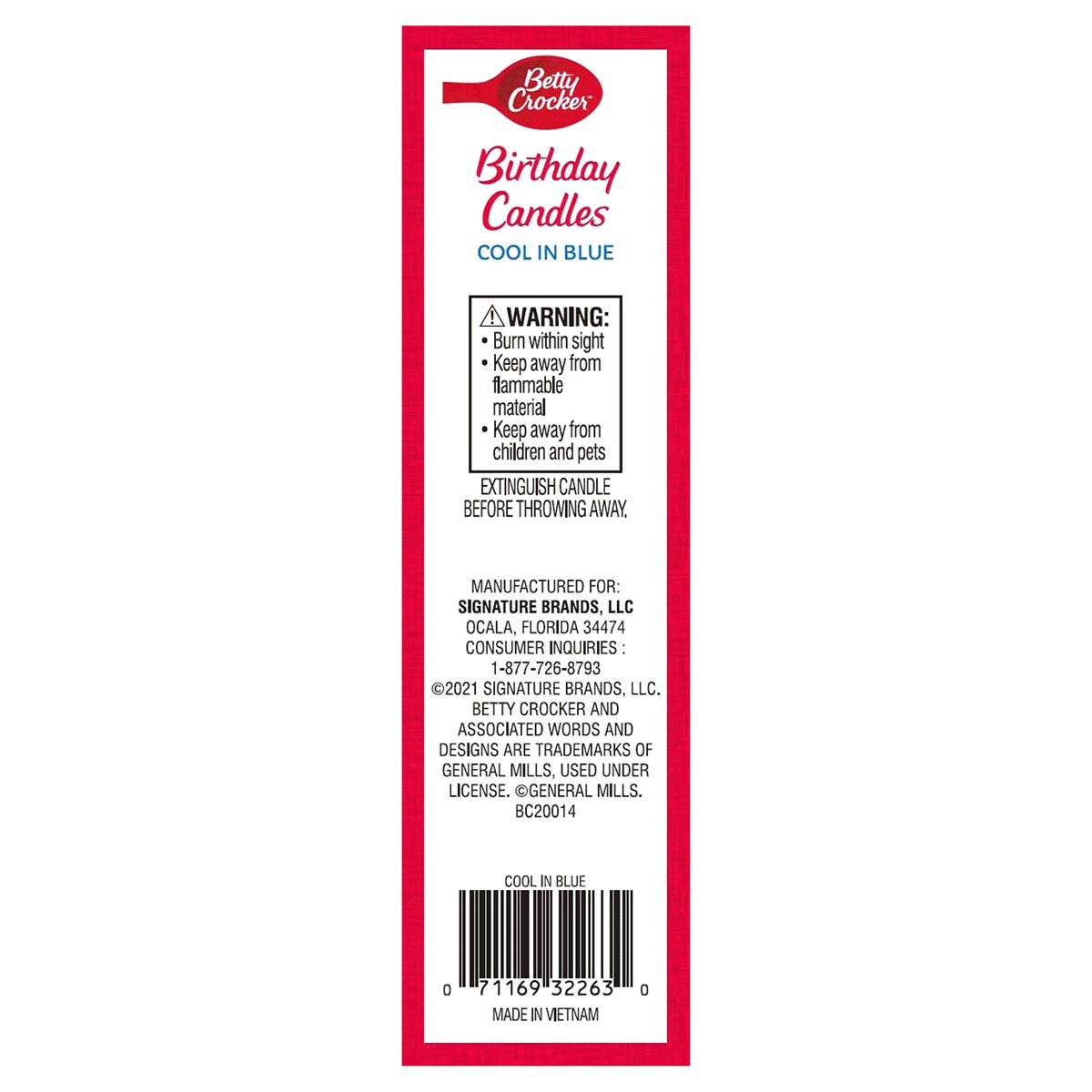 slide 2 of 2, Betty Crocker Premium Cool in Blue Candles, 16 ct