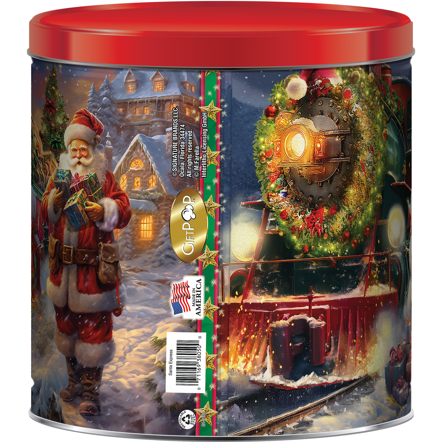 slide 2 of 2, Santa Express Pcorn Tin, 1 ct