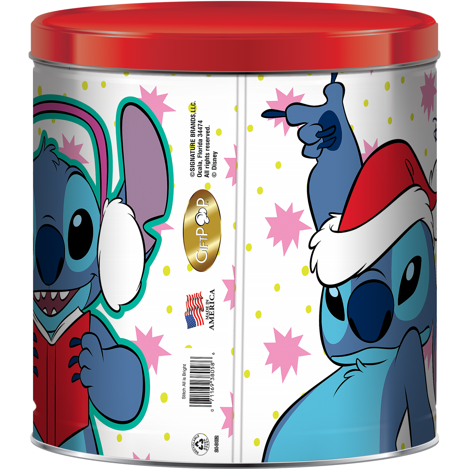 slide 2 of 2, Stitch All Is Brt Pcorn Tin, 1 ct